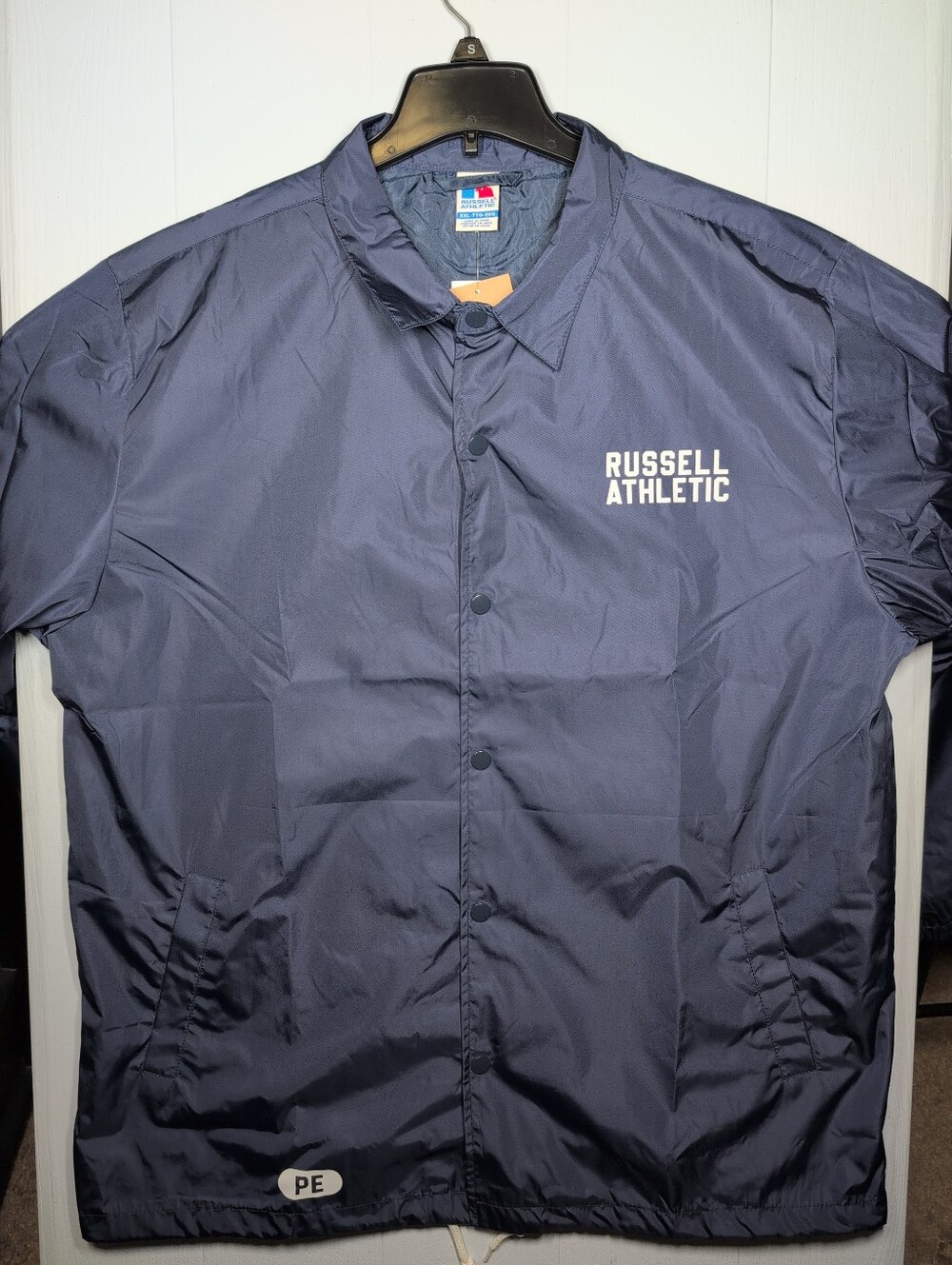 Russell Athletics Coaches Jacket Snap Button Windbreaker Lightweight Mens 2XL